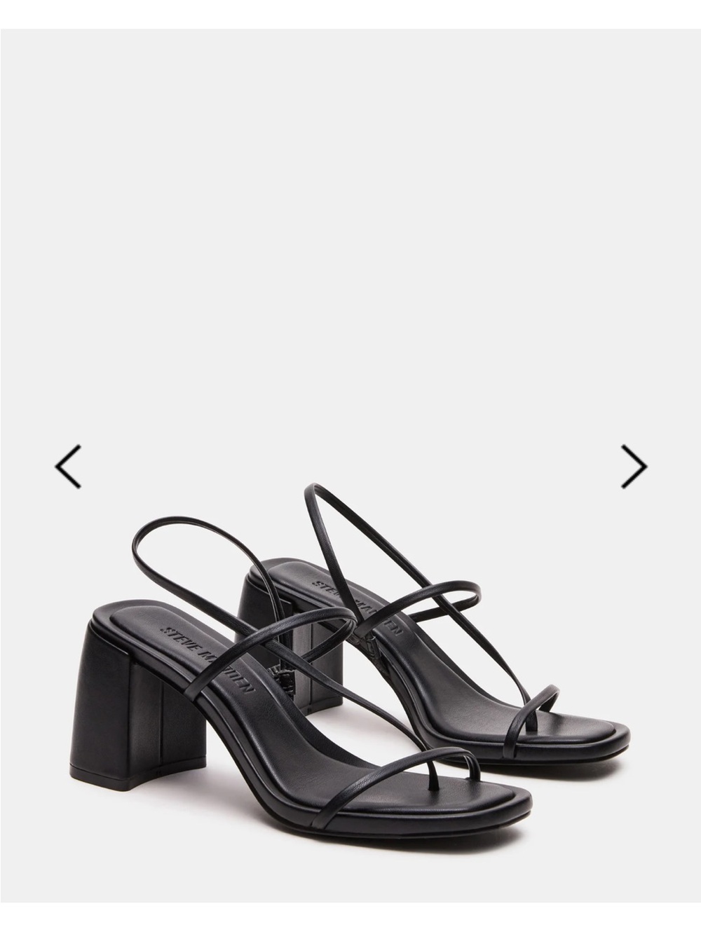 Steve Madden Black Strappy Block Heel Sandals Never Worn